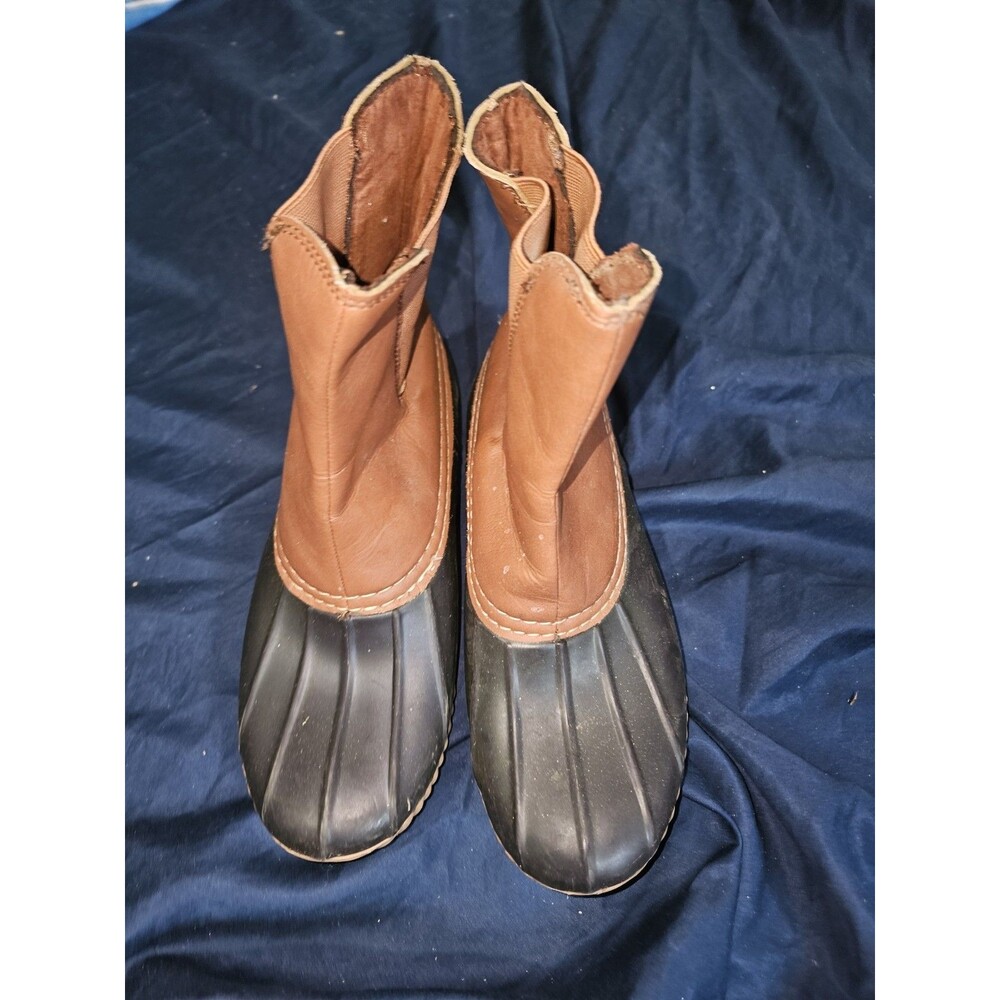ROOLEE WOMENS BROWN LEATHER and RUBBER BOOTS size 7